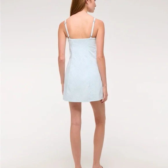 Light Blue Patterned Dress - Picture 3 of 4